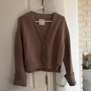Abercrombie & Fitch Women's Light Brown Cardigan